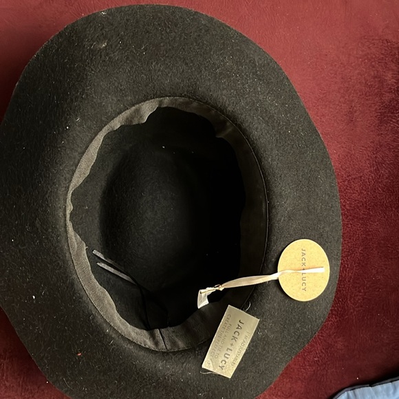 NWT Jack and Lucy Adjustable Black Fedora - Picture 3 of 4